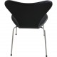 Sæt af 6 Arne Jacobsen Syver stol i sort Classic læder