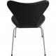 Sæt af 6 Arne Jacobsen Syver stol i sort Classic læder