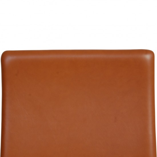 Arne Jacobsen Oxford mellemhøj kontorstol nybetrukket i valnød classic læder