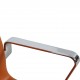 Arne Jacobsen Oxford mellemhøj kontorstol nybetrukket med Whisky classic læder