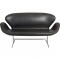 Arne Jacobsen Svane sofa i sort Grace læder 2019