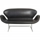Arne Jacobsen Svane sofa i sort Grace læder 2019