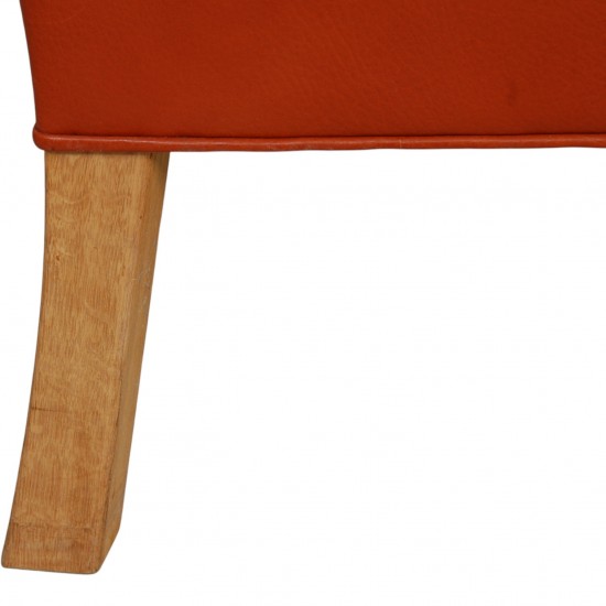 Børge Mogensen 2204 Øreklapstol i cognac læder