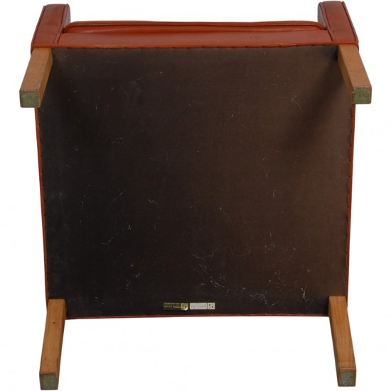 Børge Mogensen 2204 Øreklapstol i cognac læder