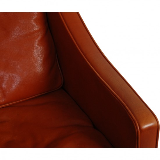 Børge Mogensen 2204 Øreklapstol i cognac læder