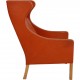 Børge Mogensen 2204 Øreklapstol i cognac læder