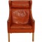 Børge Mogensen 2204 Øreklapstol i cognac læder