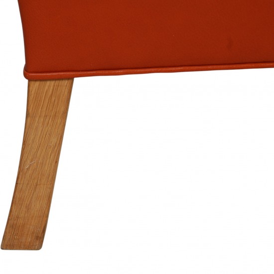 Børge Mogensen 2204 Øreklapstol i cognac læder