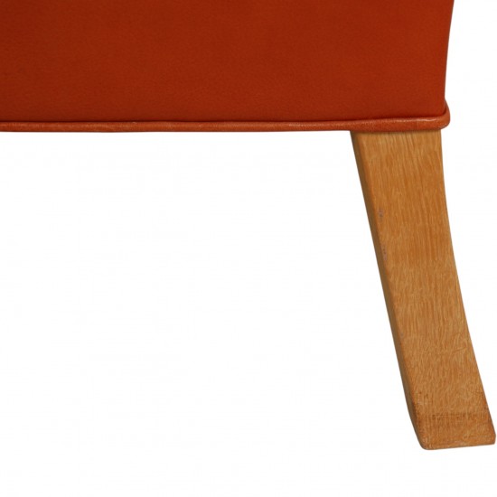 Børge Mogensen 2204 Øreklapstol i cognac læder