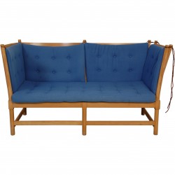 Børge Mogensen Tremmesofa i blåt stof 1985