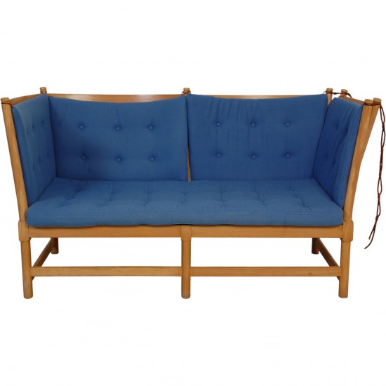 Børge Mogensen Tremmesofa i blåt stof 1985