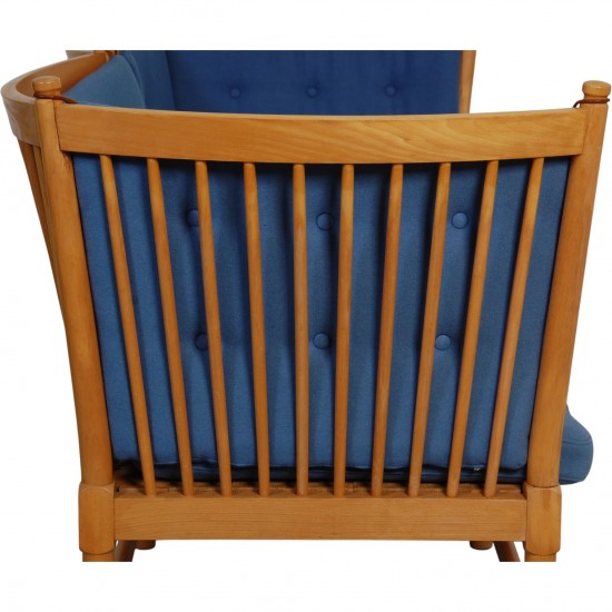 Børge Mogensen Tremmesofa i blåt stof 1985