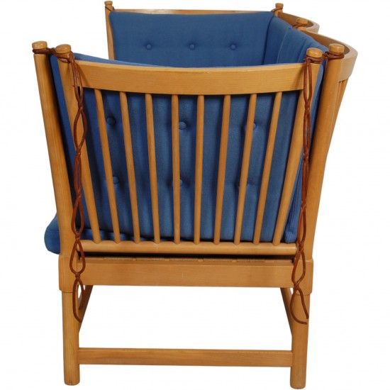 Børge Mogensen Tremmesofa i blåt stof 1985