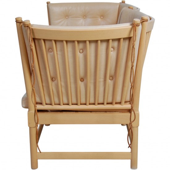 Børge Mogensen tremmesofa i natur læder 1987