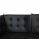 Børge Mogensen Spoke-back sofa in black leather 1970s