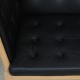 Børge Mogensen Spoke-back sofa in black leather 1970s