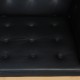 Børge Mogensen Spoke-back sofa in black leather 1970s