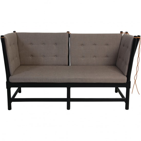 Børge Mogensen sort Tremmesofa i gråt stof 2000'erne