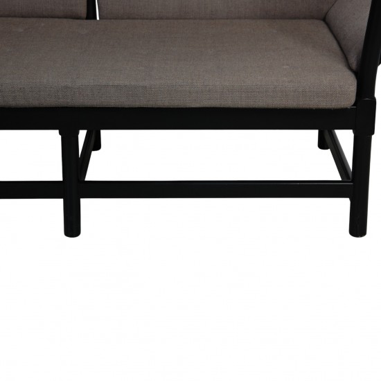 Børge Mogensen sort Tremmesofa i gråt stof 2000'erne