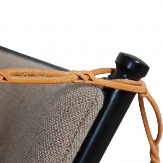 Børge Mogensen sort Tremmesofa i gråt stof 2000'erne