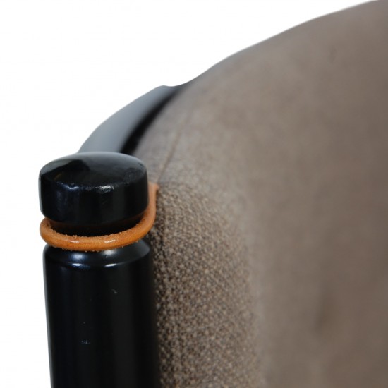 Børge Mogensen sort Tremmesofa i gråt stof 2000'erne