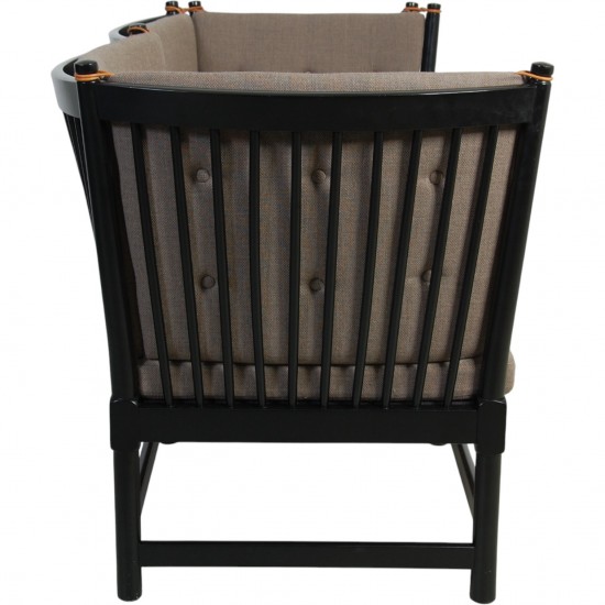 Børge Mogensen sort Tremmesofa i gråt stof 2000'erne