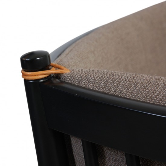 Børge Mogensen sort Tremmesofa i gråt stof 2000'erne