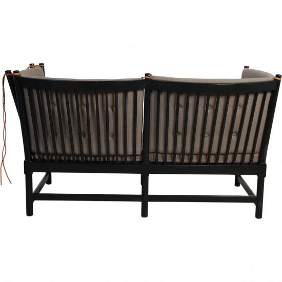 Børge Mogensen sort Tremmesofa i gråt stof 2000'erne