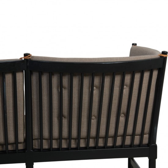 Børge Mogensen sort Tremmesofa i gråt stof 2000'erne