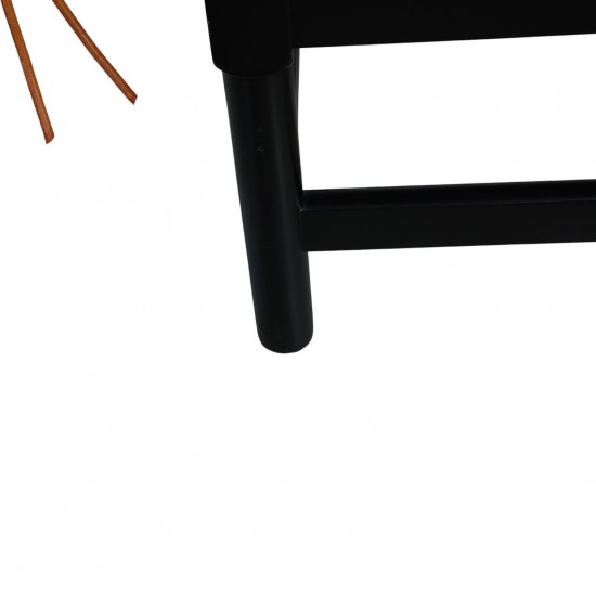 Børge Mogensen sort Tremmesofa i gråt stof 2000'erne