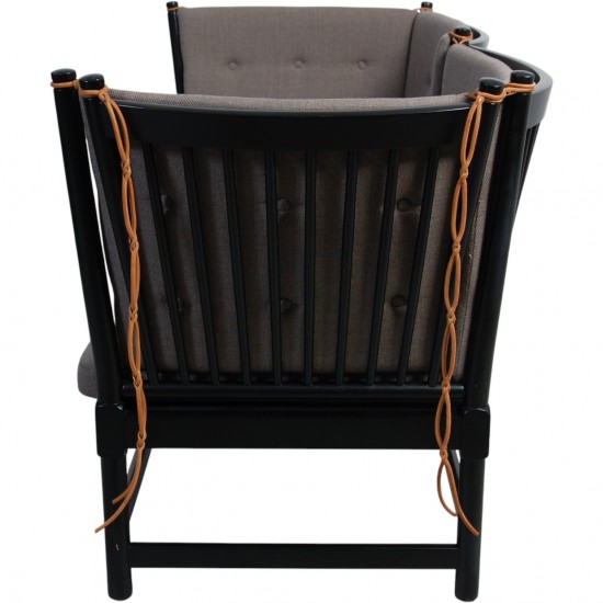 Børge Mogensen sort Tremmesofa i gråt stof 2000'erne