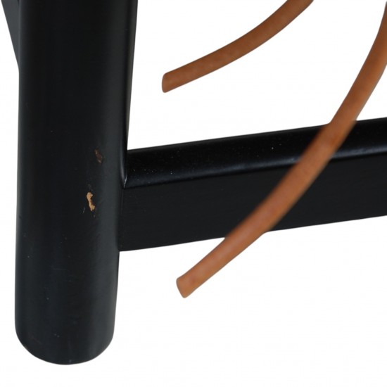 Børge Mogensen sort Tremmesofa i gråt stof 2000'erne