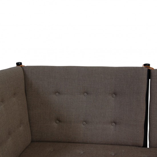 Børge Mogensen sort Tremmesofa i gråt stof 2000'erne