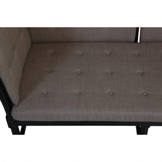 Børge Mogensen sort Tremmesofa i gråt stof 2000'erne