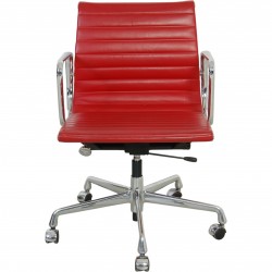 Charles Eames Ea-117 kontorstol i rødt læder
