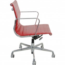 Charles Eames Ea-117 kontorstol i rødt læder