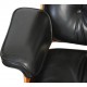 Charles Eames Lounge chair i sort læder 1990'erne