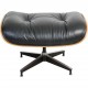 Charles Eames Lounge chair i sort læder 1990'erne