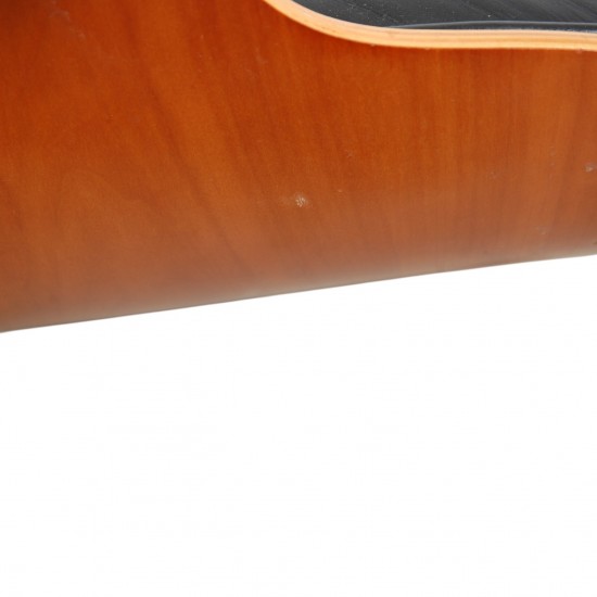 Charles Eames Lounge chair i sort læder 1990'erne