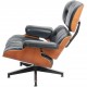 Charles Eames Lounge chair i sort læder 1990'erne
