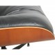 Charles Eames Lounge chair i sort læder 1990'erne
