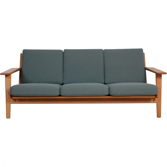 Hans Wegner GE-290 3-personers sofa i grønt stof