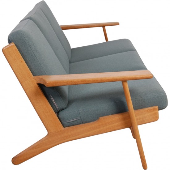 Hans Wegner GE-290 3-personers sofa i grønt stof