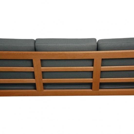 Hans Wegner GE-290 3-personers sofa i grønt stof