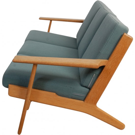 Hans Wegner GE-290 3-personers sofa i grønt stof