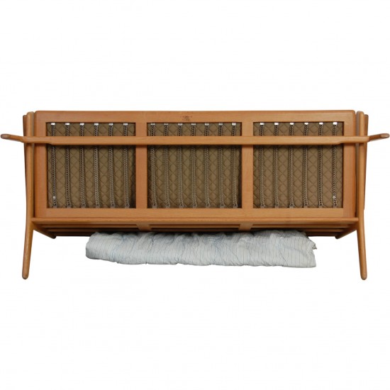 Hans Wegner GE-290 3-personers sofa i grønt stof