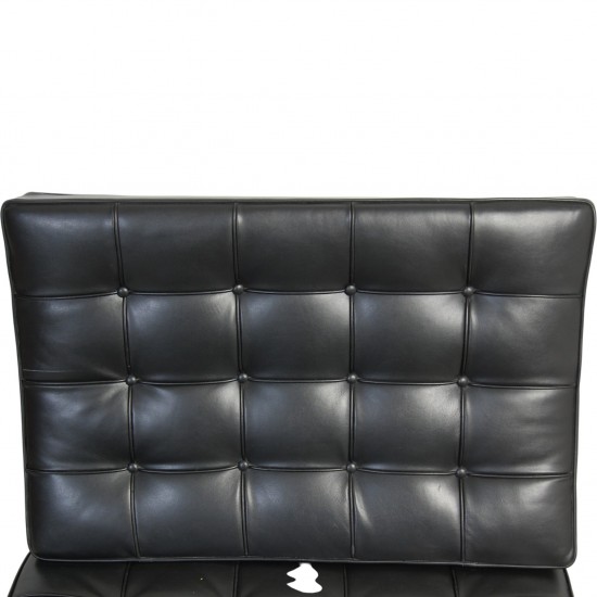 Ludwig Mies van der Rohe Barcelona stol i sort læder