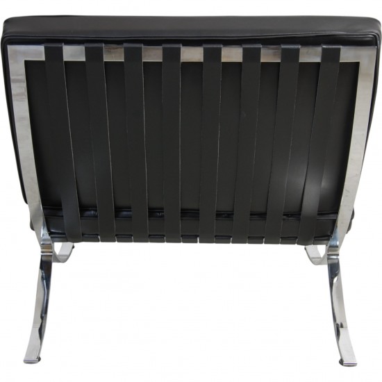 Ludwig Mies van der Rohe Barcelona stol i sort læder