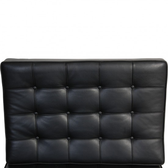 Ludwig Mies van der Rohe Barcelona stol i sort læder