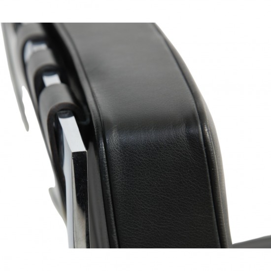 Ludwig Mies van der Rohe Barcelona stol i sort læder